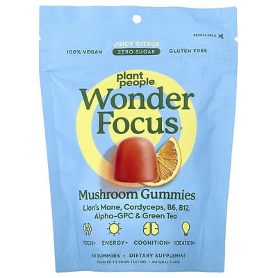 Гамми для мозга WonderFocus®, сочный цитрус, 60 штук