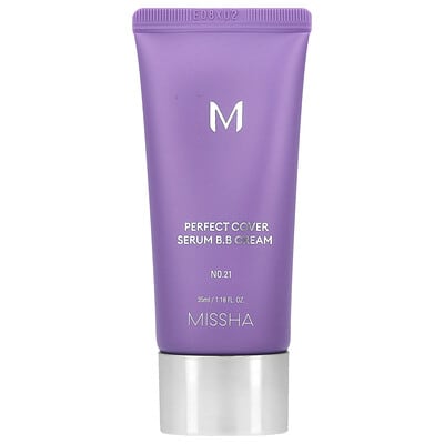 BB-крем Missha Perfect Cover Serum, № 21 Light Beige, 1.18 fl oz (35 ml)