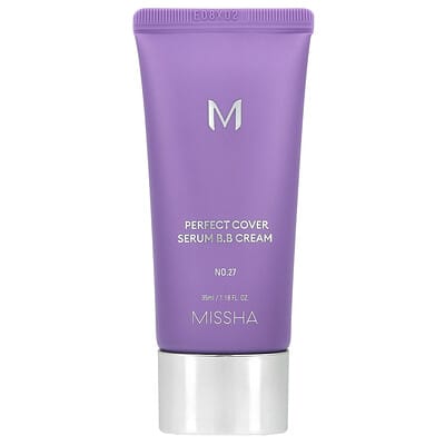Missha Perfect Cover сыворотка B.B Cream, No. 27 Honey Beige, 1.18 fl oz (35 ml)