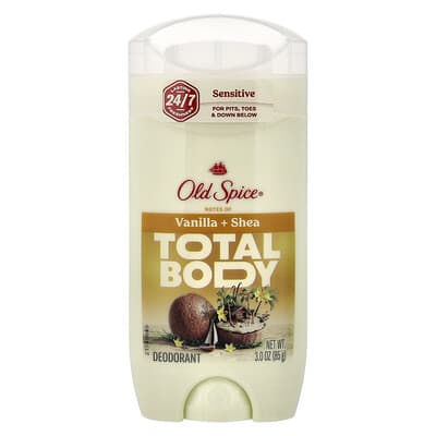 Дезодорант для всего тела, для чувствительной кожи, Vanilla + Shea, 3 oz (85 g)