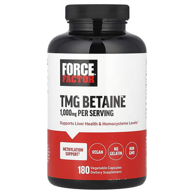 TMG Betaine, 180 вегетарианских капсул (500 mg на капсулу)