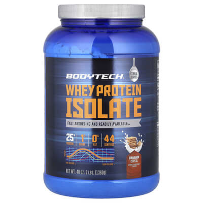 Whey Protein Isolate, Cinnamon Cereal, 3 lbs (1,360 g)