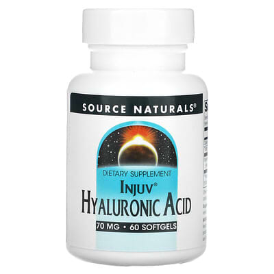 Source Naturals гиалуроновая кислота Injuv, 60 мягких капсул