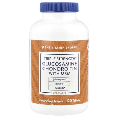 The Vitamin Shoppe Glucosamine Chondroitin с MSM, 120 Tablets