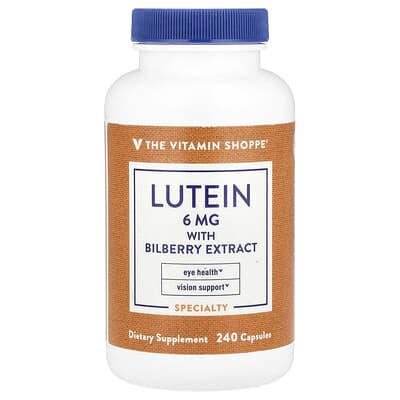 Лютеин с экстрактом черники The Vitamin Shoppe, 240 капсул