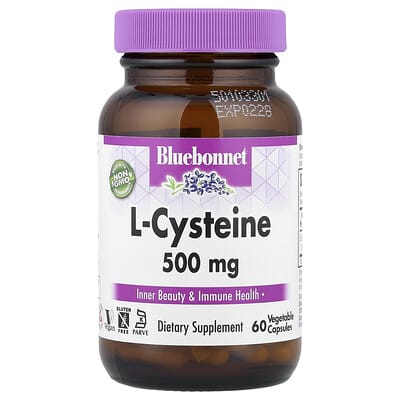 L-Cysteine, 500 mg, 60 вегетарианских капсул