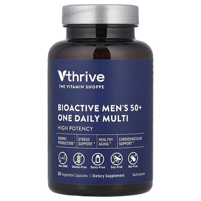 Bioactive Men's 50+ One Daily Multi, 30 Vegetable Capsules