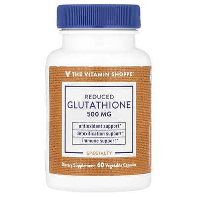 The Vitamin Shoppe восстановленный глутатион, 500 mg, 60 растительных капсул