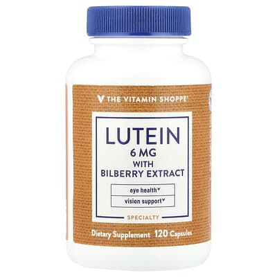 The Vitamin Shoppe Лютеин с экстрактом черники, 120 капсул
