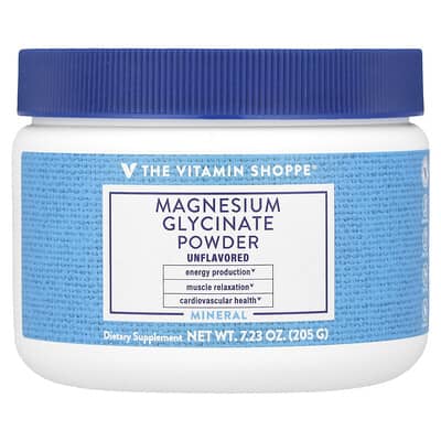 The Vitamin Shoppe порошок Magnesium Glycinate, без вкуса, 7.23 oz (205 g)