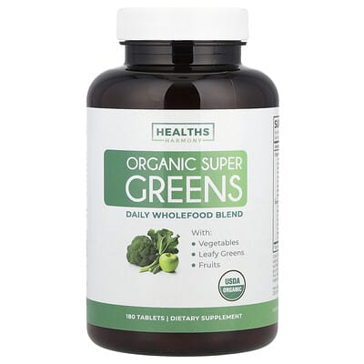 Органические суперфуды Organic Super Greens, 180 таблеток