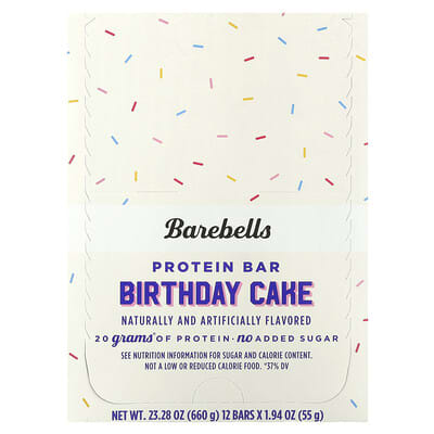 Протеиновый батончик Barebells Birthday Cake 12 Bars