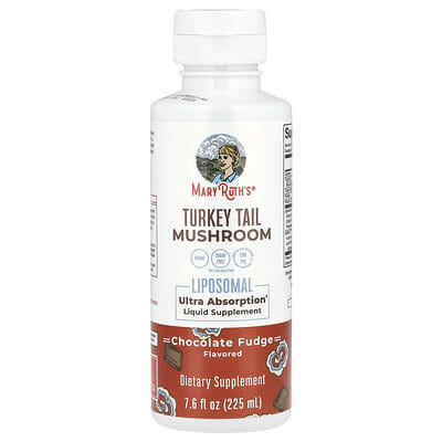 Липосомальный гриб Turkey Tail, шоколадный десерт, 7.6 fl oz (225 ml)