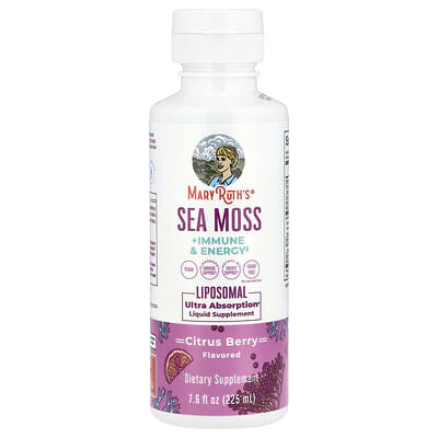 Sea Moss + Immune & Energy Liposomal, Citrus Berry, 7.6 fl oz (225 ml)