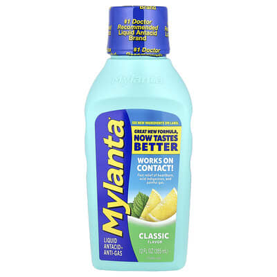 Mylanta антацид + средство от газов, Classic, 12 fl oz (355 ml)