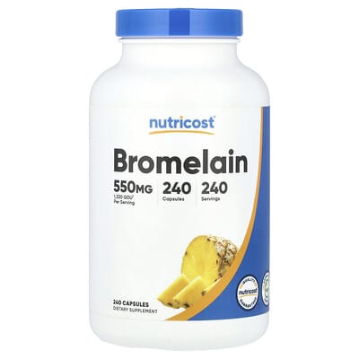 Nutricost Bromelain, 550 mg, 240 капсул