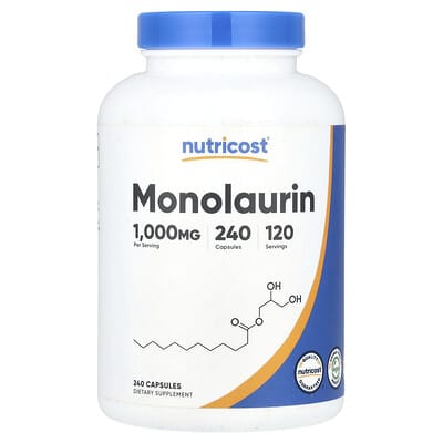 Monolaurin, 240 капсул (500 мг на капсулу)
