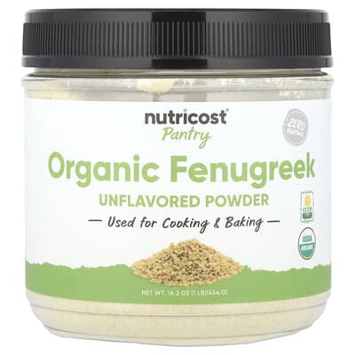 Порошок органический пажитник Nutricost без вкуса 16.2 oz (454 g)