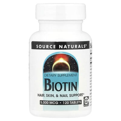 Biotin, 5,000 mcg, 120 таблеток