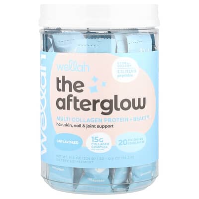 Коллагеновый протеин The Afterglow, Multi Collagen Protein + Beauty, Unflavored, 20 Stick Packs, 0.6 oz (16.2 g) Each