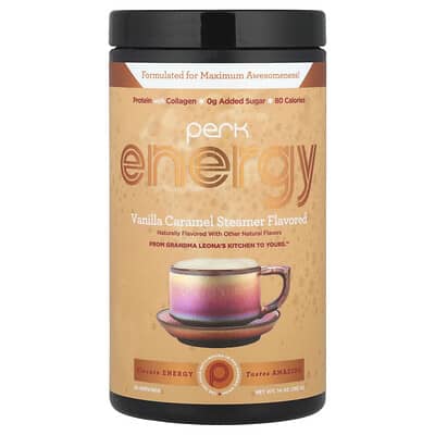 Perk Energy ванильный карамельный стимер, 14 oz (392 g)