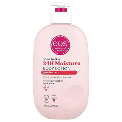 Shea Better™, 24H Moisture Body Lotion, Jasmine Peach, 16 fl oz (473 ml)