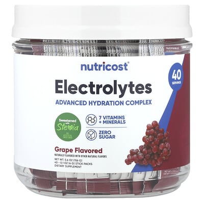 Электролиты Nutricist Advanced Hydration Complex Grape 40 Stick Packs