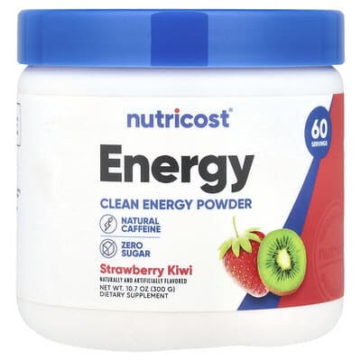 Energy, Clean Energy Powder, Strawberry Kiwi, 10.7 oz (300 g)