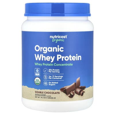 Organic Whey Protein, Double Chocolate, 1 lb (454 g)