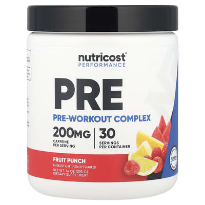 Комплекс для предтренировочных тренировок Nutricost Performance, Fruit Punch, 14 oz (393 g)