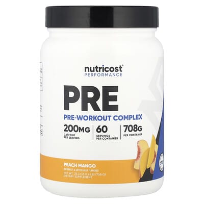 Performance, Pre-Workout Complex, Peach Mango, 1.6 lb (708 g)