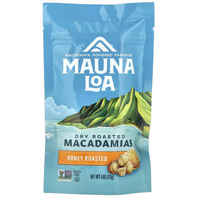 Dry Roasted Macadamias, обжаренные в меду, 4 oz (113 g)