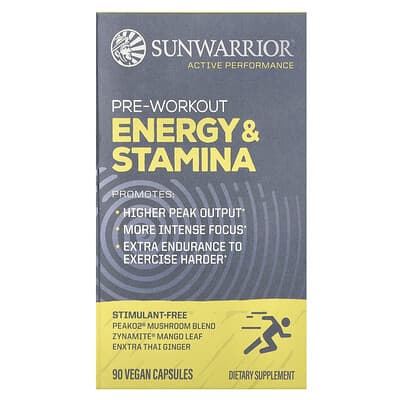 Sunwarrior Pre-Workout Energy & Stamina, 90 капсул