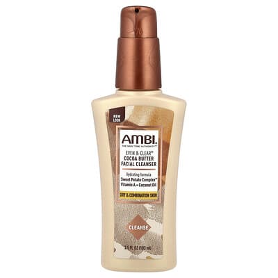 Even & Clear®, Cocoa Butter Facial Cleanser, Fragrance-Free, 3.5 fl oz (103 ml)