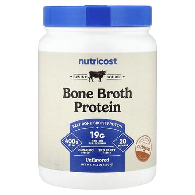 Белковый бульон Nutricost, Unflavored, 14.3 oz (400 g)