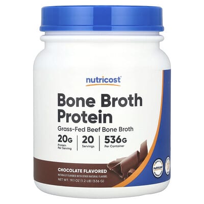Nutricost протеин из костного бульона, шоколад, 1.2 lb (536 g)