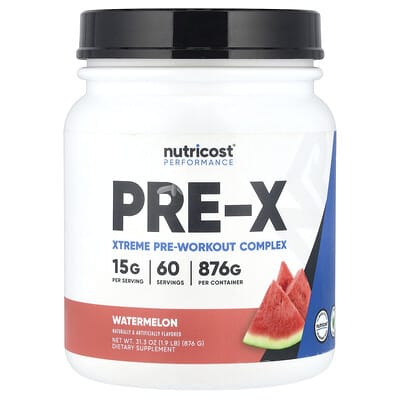 Performance, PRE-X, Xtreme Pre-Workout Complex, Watermelon, 1.9 lb (876 g)