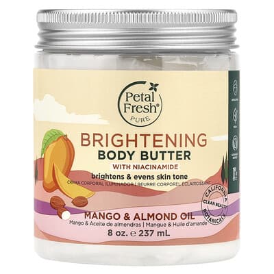 Осветляющий крем для тела с Niacinamide, Mango & Almond Oil, 8 oz (237 ml)