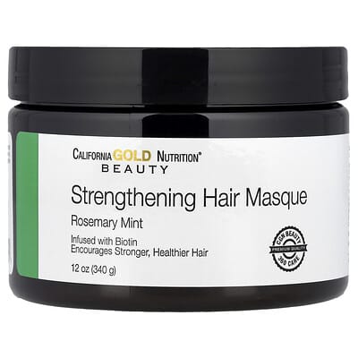 Strengthening Hair Masque, Biotin, Rosemary Mint, 12 oz (340 g)