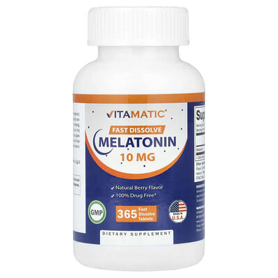 Мелатонин Berry, 10 mg, 365 быстрорастворимых таблеток