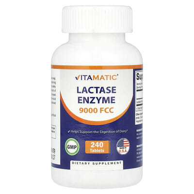 Lactase Enzyme, 9,000 FCC, 240 таблеток