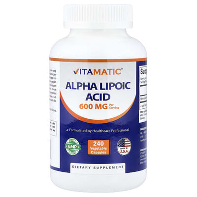 Капсулы Vitamatic Alpha Lipoic Acid, 240 Vegetable Capsules (300 mg per Capsule)