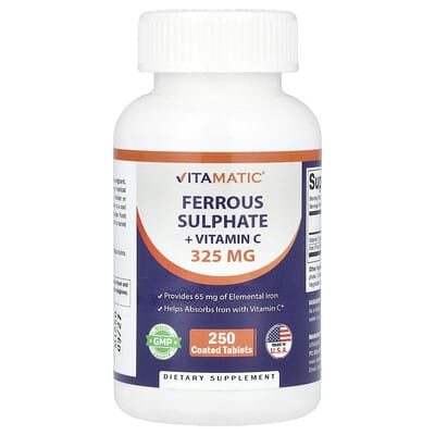 Ferrous Sulphate + Vitamin C, 250 покрытых таблеток