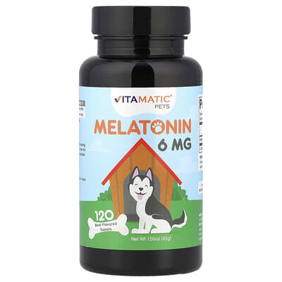 Pets, Melatonin, Beef, 6 mg, 120 Tablets