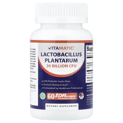 Капсулы Lactobacillus Plantarum, 60 DRcaps® Hypromellose