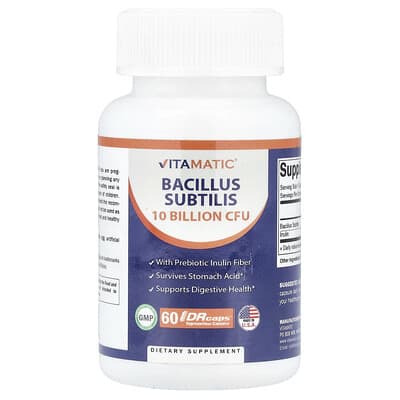 Vitamatic Bacillus Subtilis, 60 DRcaps® капсулы гипоرمмеллозы
