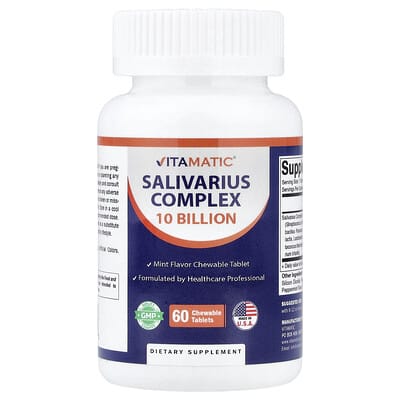Salivarius Complex, Mint, 60 жевательных таблеток
