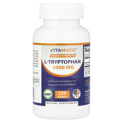 L-Tryptophan, 1,000 mg, 120 таблеток
