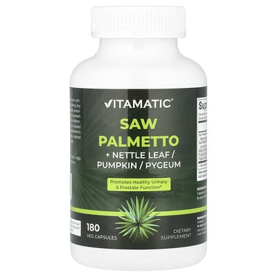 Saw Palmetto + Nettle Leaf/Pumpkin/Pygeum, 180 вегетарианских капсул