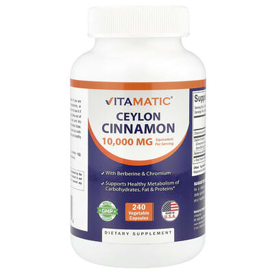 Ceylon Cinnamon, 240 Vegetable Capsules